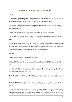 Giải KHTN 8: Bài tập Chủ đề 1 | Cánh diều