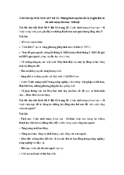 Giải bài tập SGK Lịch sử 9 bài 12