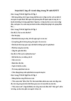 Soạn bài Củng cố và mở rộng trang 70 sách KNTT