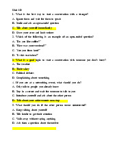 Unit 1D - Conversation Starters & Tips môn English  | Trường Đại học Kinh Tế Quốc Dân