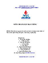 Phân Tích Nguyên Tắc Xử Lý Vi Phạm Hành Chính | Môn Pháp luật đại cương - Học viện Chính sách và Phát triển