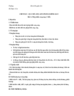 Bài 14: Phép chiếu song song - Giáo án Toán 11 Kết nối tri thức