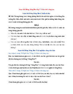 Soạn bài Dòng Sông Đen Chân trời sáng tạo | Ngữ Văn 7 Chân Trời Sáng Tạo tập 2