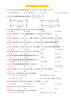 Top 30 câu trắc nghiệm ôn tập phần tập hợp (có lời giải chi tiết)