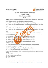 Đề thi kết thúc học phần môn kinh tế vĩ mô | Đại học Kinh tế Thành phố Hồ Chí Minh