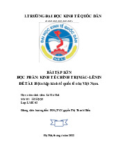 Hội nhập kinh tế quốc tế của Việt Nam | Bài tập lớn môn Lịch sử đảng cộng sản Việt Nam