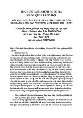 Bài tập cá nhân học phần Đường lối văn hoá Đảng cộng sản Việt Nam | Học viện Hành chính Quốc gia