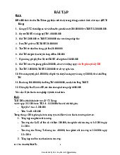 Bài tập môn Kế toán tài chính | Học viện Công Nghệ Bưu Chính Viễn Thông