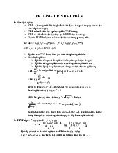 Chương 4: Phương Trình Vi Phân Cấp 1 và Cấp 2 (PTVP)