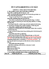 Ôn thi Môn Marketing cơ bản | Trường Cao đẳng công thương Việt Nam