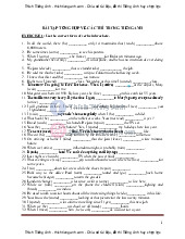 Bài tập Tổng hợp về các thì trong Tiếng Anh | Bài tập ôn thi Tiếng Anh