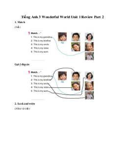 Giải BT Tiếng Anh 3 Wonderful World Unit 1 Review Part 2
