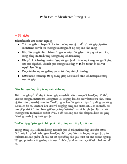 Tài liệu phân tích mô hình tiền lương môn Quản trị Marketing | Đại học Thăng Long