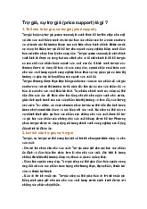 Trợ giá, sự trợ giá (price support) là gì ?