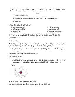 Quy luật thống nhất và đấu tranh của các mặt đối lập | Triết học Mác - Lênin | Học viện Ngân Hàng