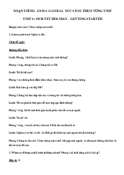 Tiếng Anh lớp 6 unit 6 Getting started