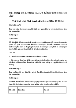 Địa lí 10 Bài 26: Tổ chức lãnh thổ nông nghiệp, một số vấn đề phát triển nông nghiệp hiện đại trên thế giới và định hướng phát triển nông nghiệp trong tương lai