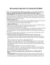 Tài liệu ôn tập Môn Tư tưởng Hồ Chí Minh | Đại học Sư phạm Thành phố Hồ Chí Minh