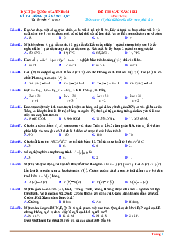 Đề thi mẫu đánh giá năng lực đại học Quốc Gia TP.HCM môn Toán (có đáp án và lời giải chi tiết)