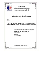 Báo cáo thực tập: Quy trình giao nhận hàng nhập khẩu bằng đường biển | Môn Kinh doanh xuất nhập khẩu - Trường Cao đẳng Kinh tế Đối ngoại