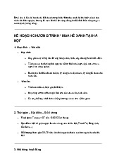 Tài liệu sưu tầm. Kế hoạch Mùa hè xanh