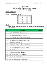 bài số 03  công thức và hàm trong excel  (nhóm hàm logic)  môn Microsoft Excel | Trường đại học Kinh Doanh và Công Nghệ Hà Nội