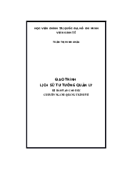 Lịch sử tư tưởng quản lý (giáo trình)| Đại học Kinh Tế Quốc Dân