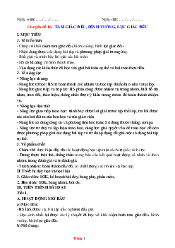 Giáo án dạy thêm Toán 6 KNTT tam giác đều hình vuông lục giác đều