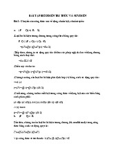 Bài tập về suy diễn tri thức môn Đồ họa máy tính | Trường Đại học Kinh Doanh và Công Nghệ Hà Nội