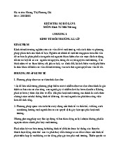 Kiểm tra sơ bộ lần 1 môn Kinh tế môi trường | Đại học Kinh tế Thành phố Hồ Chí Minh