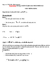 Bài tập chương 3: Một số quy luật phân phối xác suất thông dụng | Môn xác suất thống kê