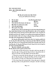 Đề cương và Kế hoạch giảng dạy môn giao tiếp kinh doanh | Học viện Ngân Hàng