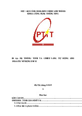 Hệ thống Tưới và Chiếu sáng Tự động cho Hoa Cúc sử dụng ESP32 | Iot và ứng dụng | Học viện Công nghệ Bưu chính Viễn thông