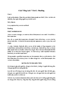 Giải Tiếng Anh 7 Unit 2: Reading | Explore English