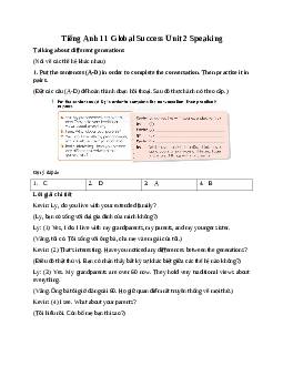 Giải Unit 2 Speaking | Tiếng Anh 11 Global Success