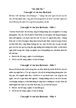 Đoạn văn nêu cảm nghĩ của em sau khi học văn bản Bạch tuộc | Văn mẫu lớp 7 Cánh diều