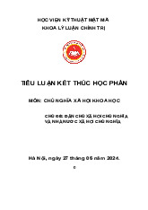 Báo cáo nội dung cơ bản và cốt lõi của chủ nghĩa xã hội khoa học - Học Viện Kỹ Thuật Mật Mã
