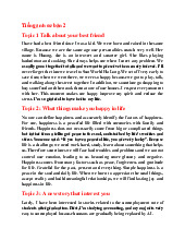 Những Chủ Đề Ấn Tượng và Kinh Nghiệm cuộc Sống môn Tiếng Anh cơ bản 2 | Trường đại học Mở Hà Nội