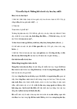 Viết bài văn tả một cây hoa em thích | Tập làm văn 4