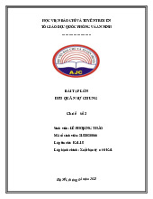 Bài tập lớn HP3 quân sự chung | Học viện Báo chí và Tuyên truyền