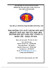 Tiểu luận ẢNH HƯỞNG CỦA CHẤT LƯỢNG GIẤC NGỦ ĐẾN HỌC TẬP môn Các phương pháp nghiên cứu khoa học   -  trường đại học Khoa học xã hội và nhân văn- Đại học Quốc Gia Thành phố Hồ Chí Minh