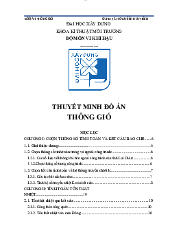 Đồ án thông gió: Bài thuyết minh | Đại học Xây dựng Hà Nội