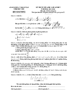 Đề tuyển sinh lớp 10 môn Toán (chuyên) năm 2023 – 2024 sở GD&ĐT Phú Yên