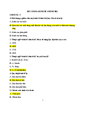 Đề cương có đáp án - Kinh tế chính trị Mác-Lênin | Học viện Chính sách và Phát triển