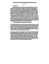 LY Thuyet Ve Chi Tiet Nghe Thuat Trong Van Hoc: Tuong Quan Gioi Han