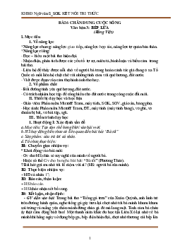Giáo án Ngữ văn 8 Bài 6: Chân dung cuộc sống | Văn bản: Bếp lửa | Kết nối tri thức