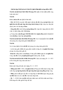 Giải bài tập SGK Lịch sử 10 bài 38