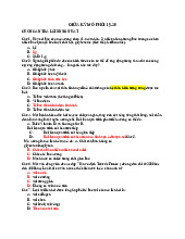 Đề giữa kì mô phôi 19 - Các câu hỏi trắc nghiệm về mô phôi | Đại Học Y Dược Huế