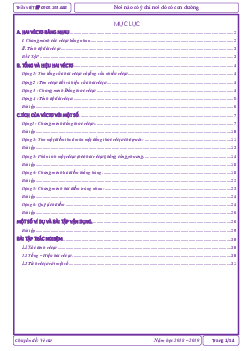 Các dạng toán về vectơ và các phép toán vectơ – Nguyễn Hoàng Việt