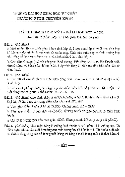Đề ĐGCB học kỳ 1 Toán 11 năm 2020 – 2021 trường THPT chuyên KHTN – Hà Nội